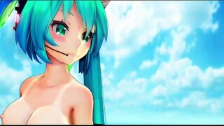 Miku थप्नेछ सेक्सी नग्न नृत्य MMD